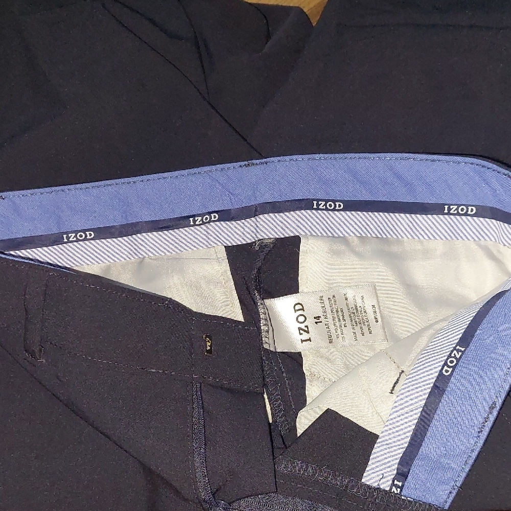 IZOD Boy's Navy Blue Trousers